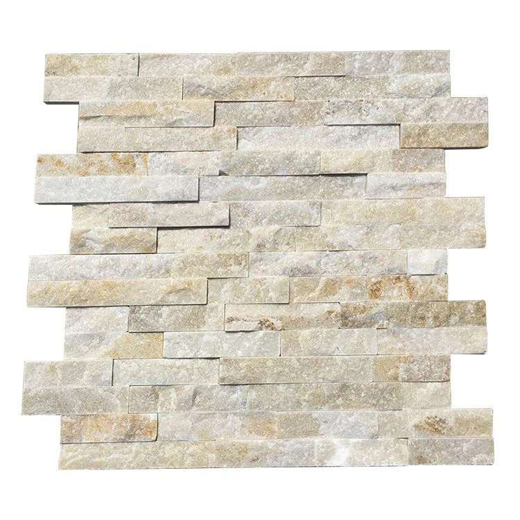 Tuile à face fendue en quartzite ivoire